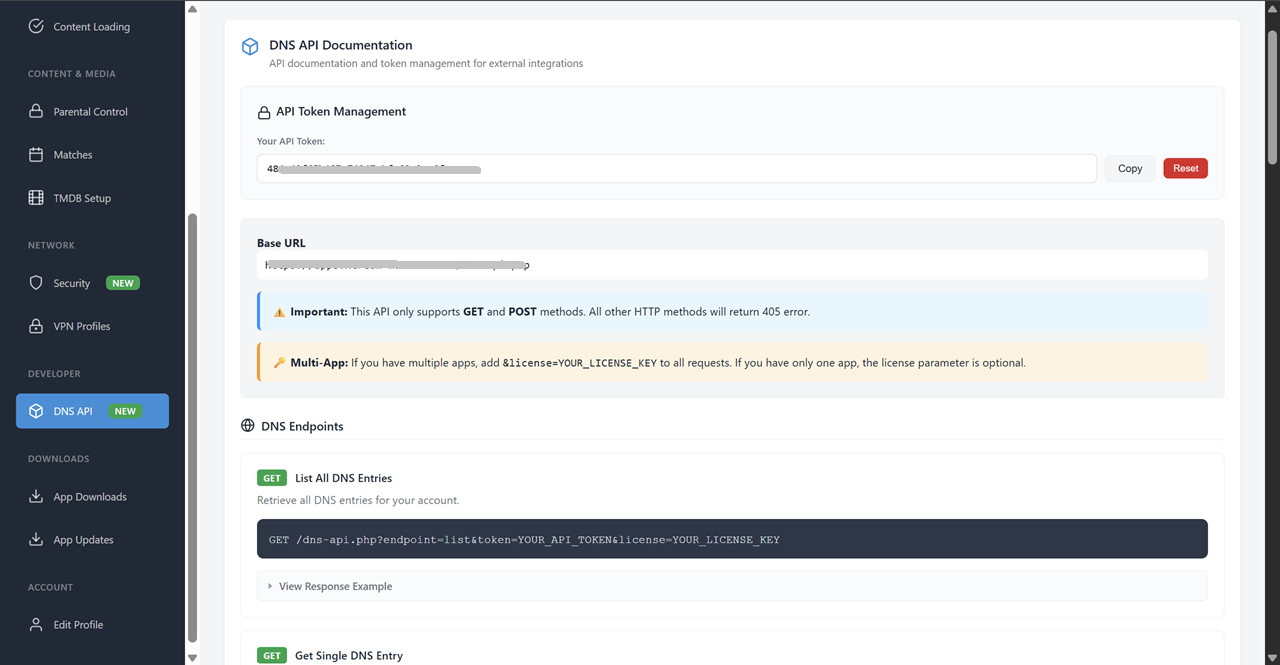 ActiveCode IPTV app admin panel device management screenshot 10