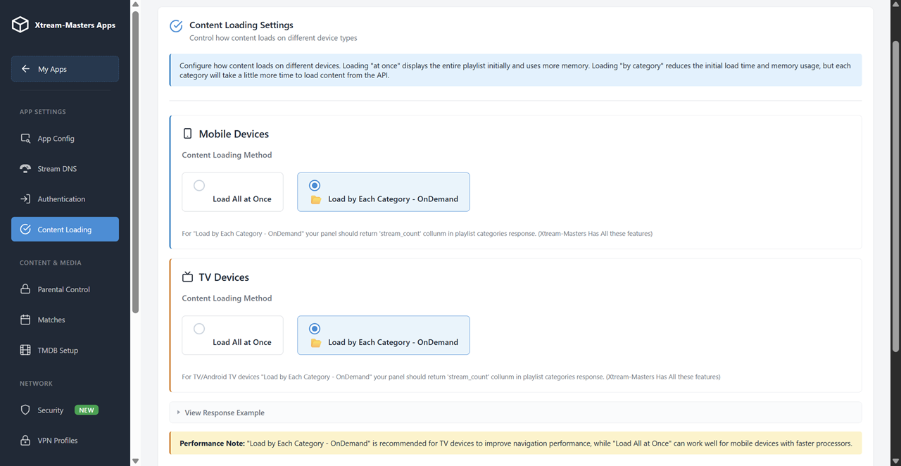 ActiveCode IPTV app admin panel device management screenshot 4